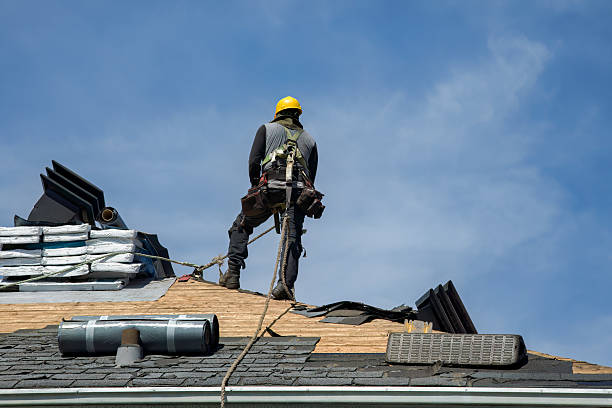 Professional Gutter Installation technician working in Botsford, CT
